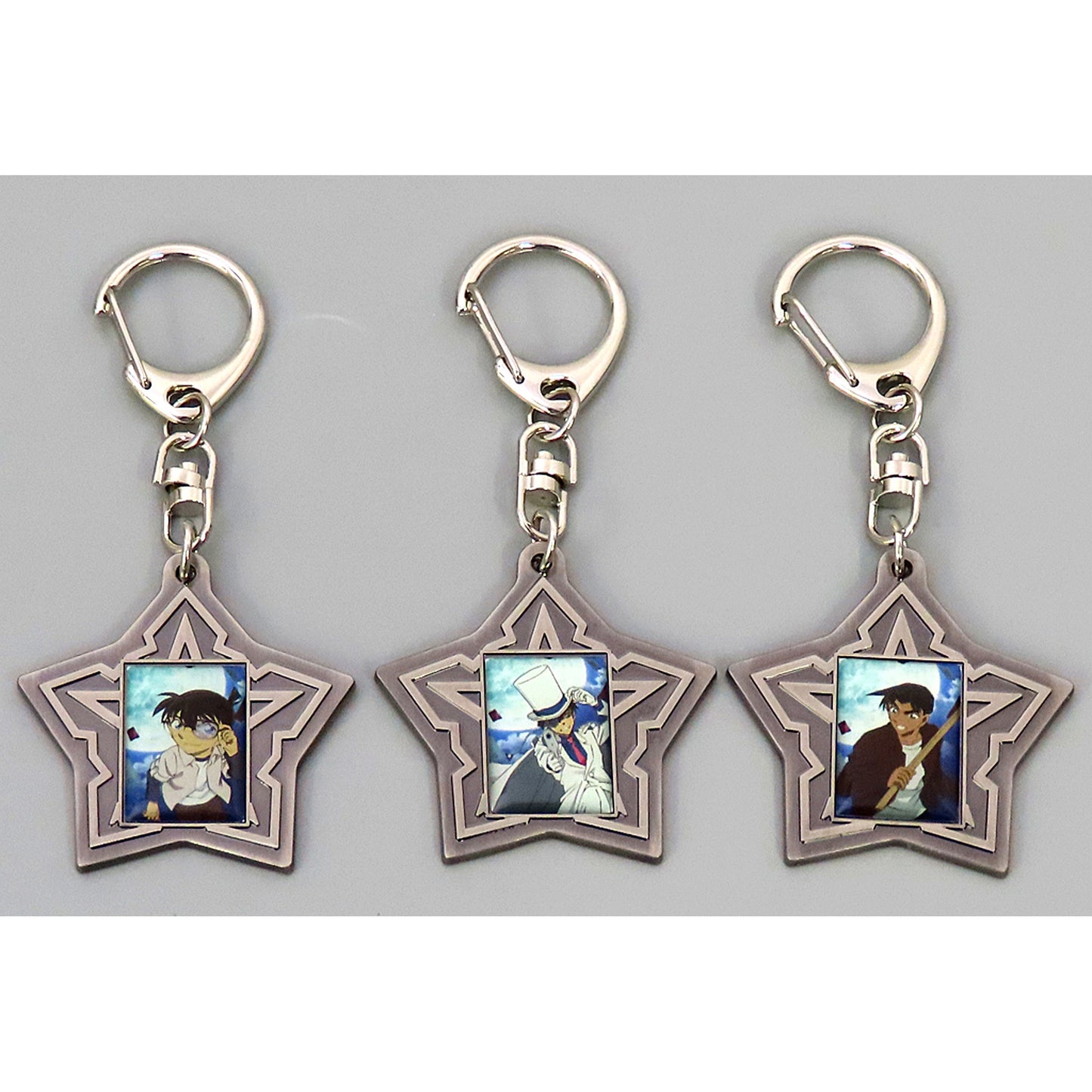 Conan Edogawa & Heiji Hattori & Kaito Kid Detective Conan The Million-dollar Pentagram Metal Charm Set Set of 3 Seven Net Limited [USED]