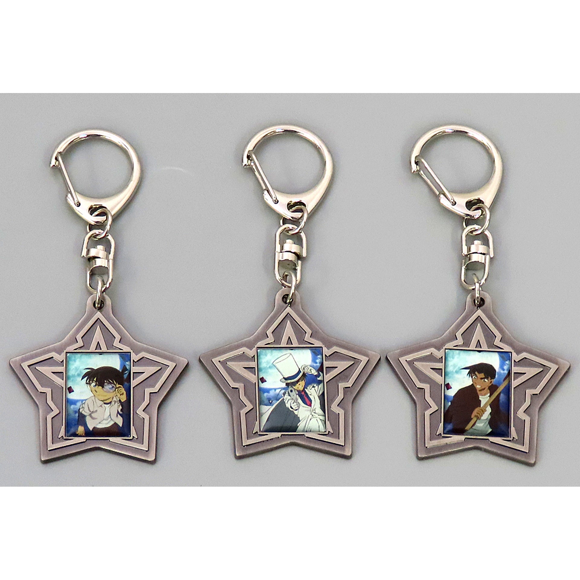 Conan Edogawa & Heiji Hattori & Kaito Kid Detective Conan The Million-dollar Pentagram Metal Charm Set Set of 3 Seven Net Limited [USED]