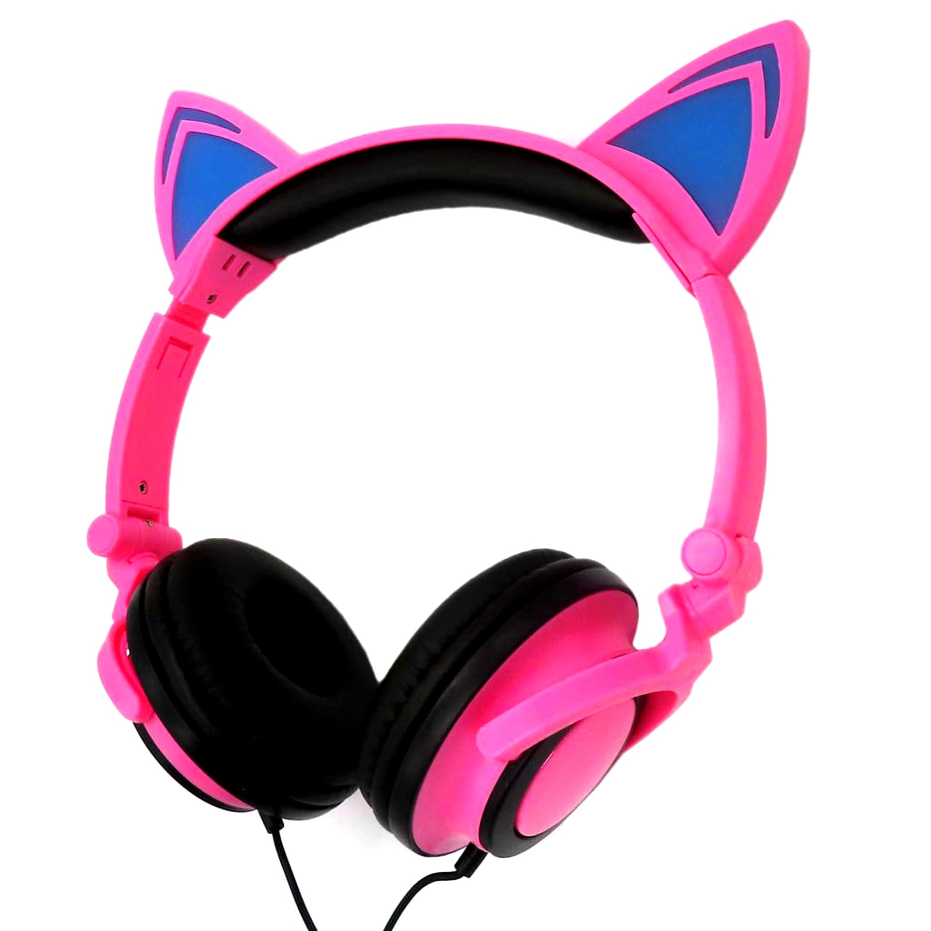 Pink Light-Up Cat Ear Headphones 3 [USED]