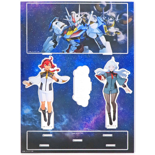 Suletta Mercury & Miorine Rembran & Gundam Aerial Mobile Suit Gundam: The Witch from Mercury Acrylic Diorama TSUTAYA POP UP SHOP [USED]