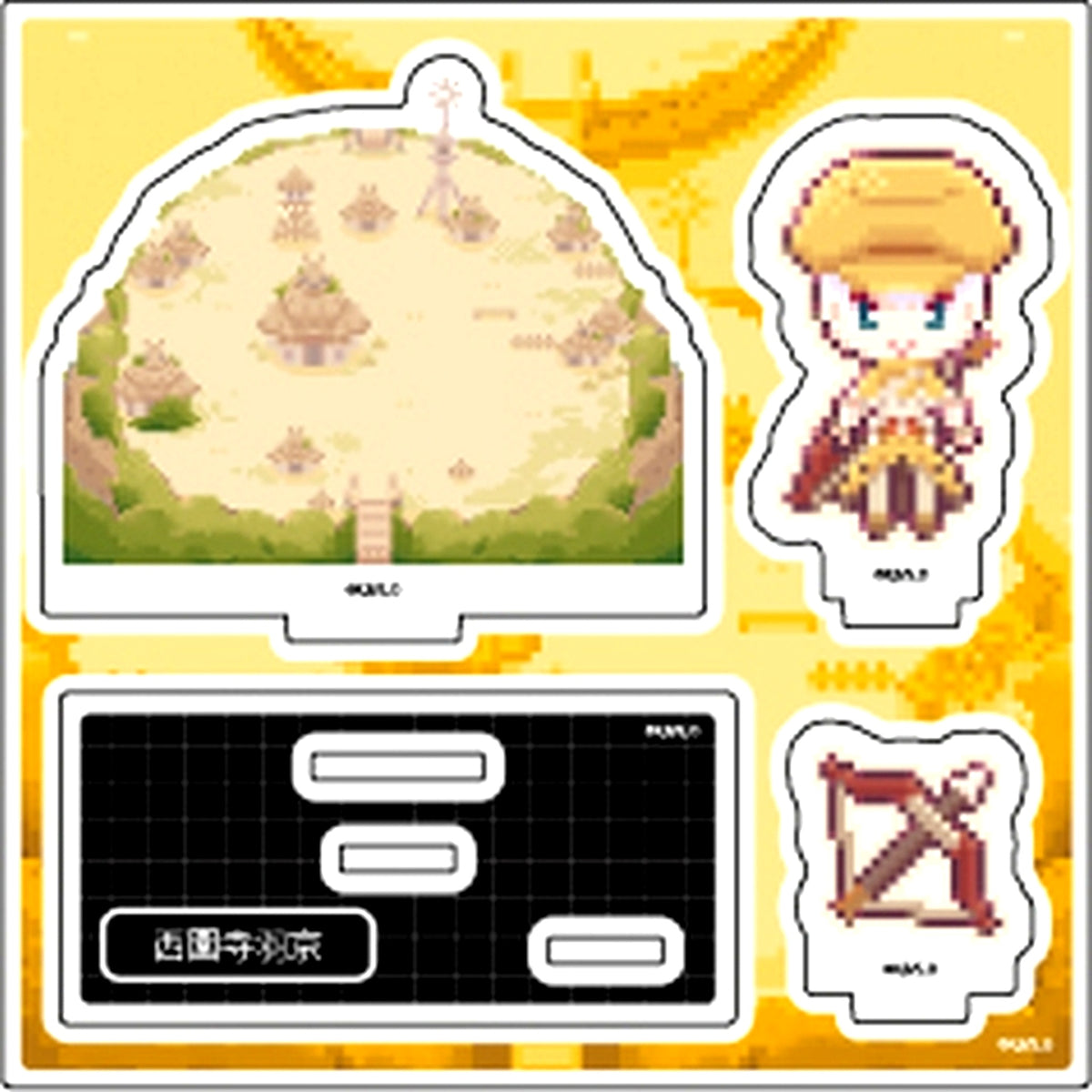 Ukyo Saionji 05. Pixel Art Illustration Dr. STONE Acrylic Stand Plate [USED]