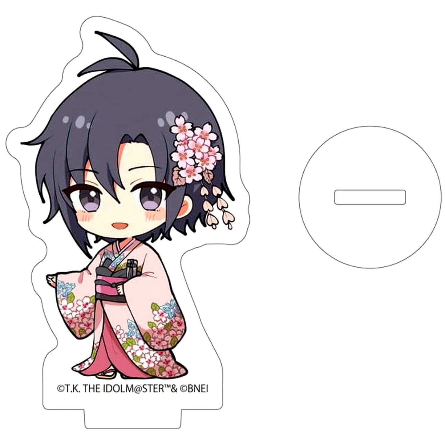 Makoto Kikuchi 01. Sakura Kimono Ver. Mini Character Illustration The Idolmaster Million Live! Acrylic Petit Stand [USED]