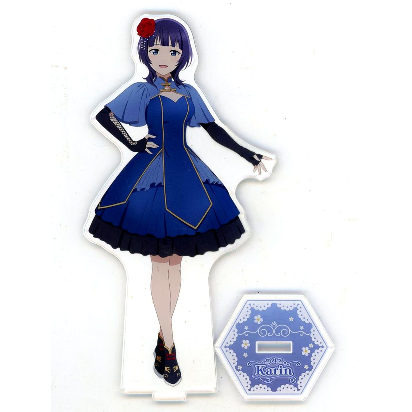 Karin Asaka Big Acrylic Stand Frill Dress GiGO Collaboration Cafe Love Live! Nijigasaki High School Idol Club [USED]