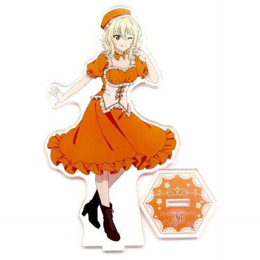 Ai Miyashita Big Acrylic Stand Frill Dress GiGO Collaboration Cafe Love Live! Nijigasaki High School Idol Club [USED]