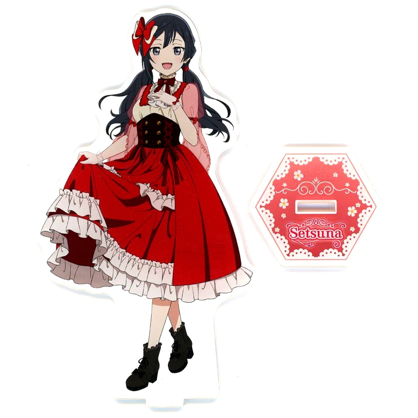 Setsuna Yuki Big Acrylic Stand Nijigasaki Frill Dress GiGO Collaboration Cafe Love Live! Nijigasaki High School Idol Club [USED]