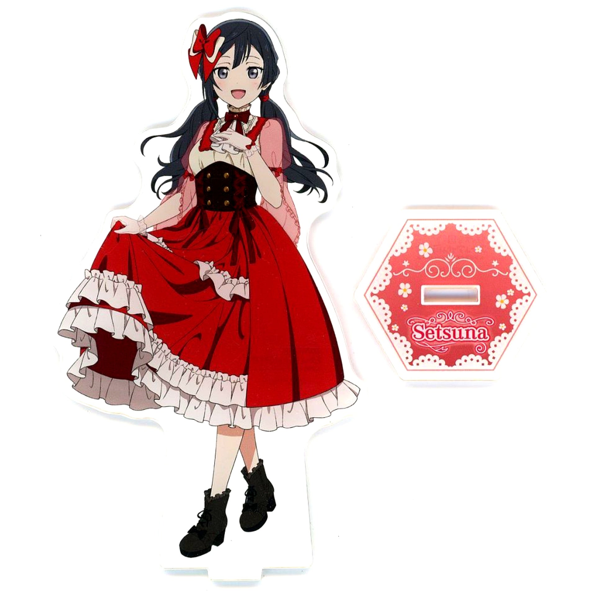 Setsuna Yuki Big Acrylic Stand Nijigasaki Frill Dress GiGO Collaboration Cafe Love Live! Nijigasaki High School Idol Club [USED]