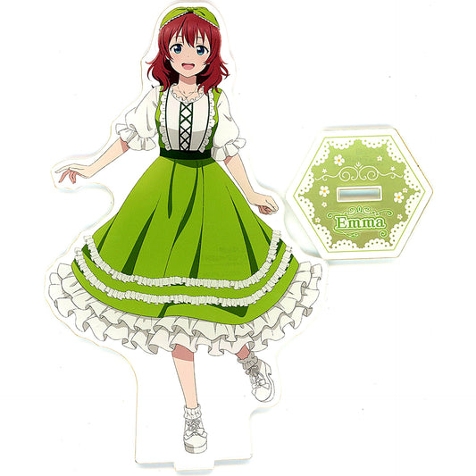 Emma Verde Big Acrylic Stand Nijigasaki Frill Dress GiGO Collaboration Cafe Love Live! Nijigasaki High School Idol Club [USED]