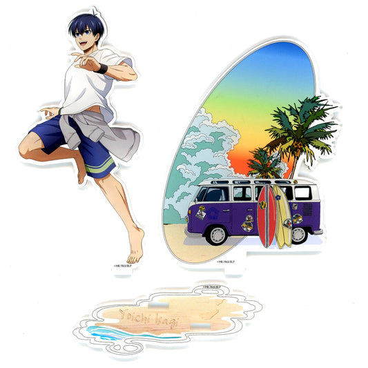 Yoichi Isagi Seaside Motif Diorama Acrylic Stand Blue Lock x Stationery Cafe [USED]