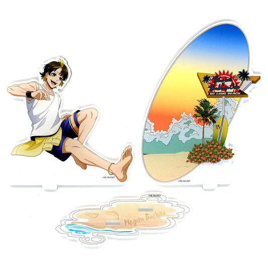 Meguru Bachira Seaside Motif Diorama Acrylic Stand Blue Lock x Bunbougu Cafe [USED]