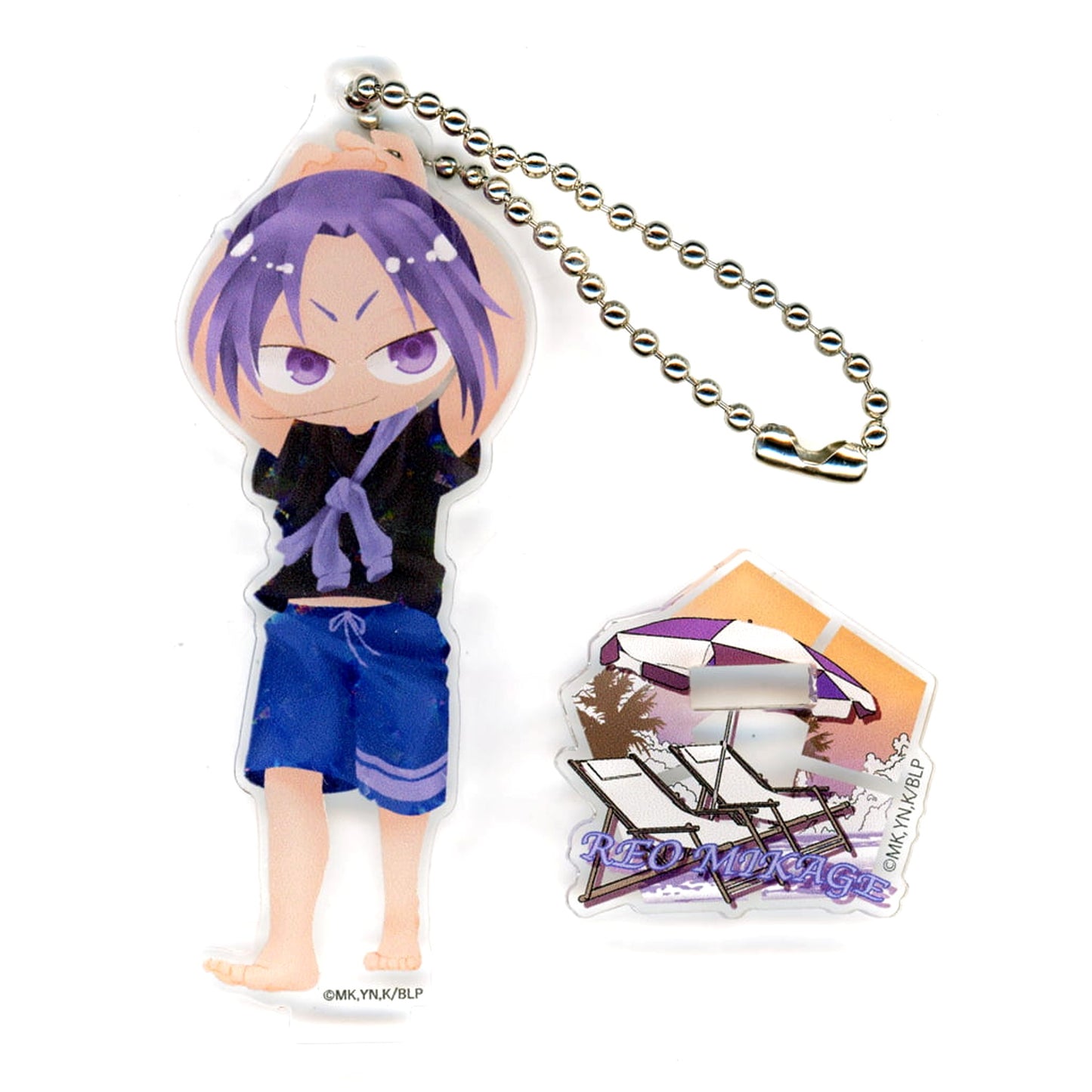 Reo Mikage Blue Lock Buncafe Etude Seaside Motif Acrylic Keychain Bunbougu Cafe Limited [USED]