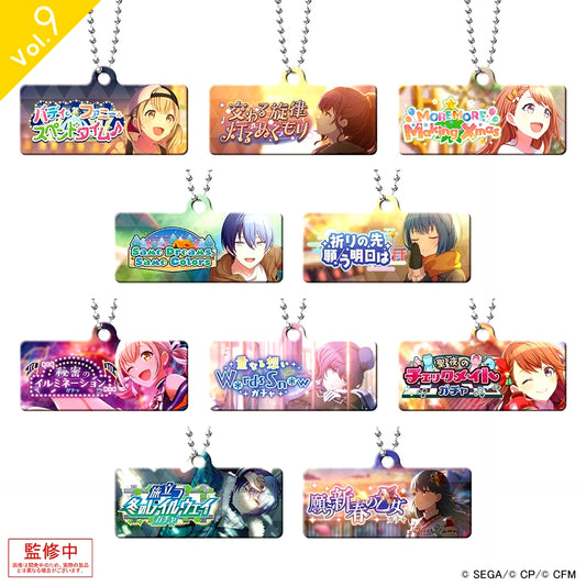 Set of 10 Project SEKAI Colorful Stage! feat. Hatsune Miku Capsule Metal Banner Keychain Collection Vol.9 [USED]