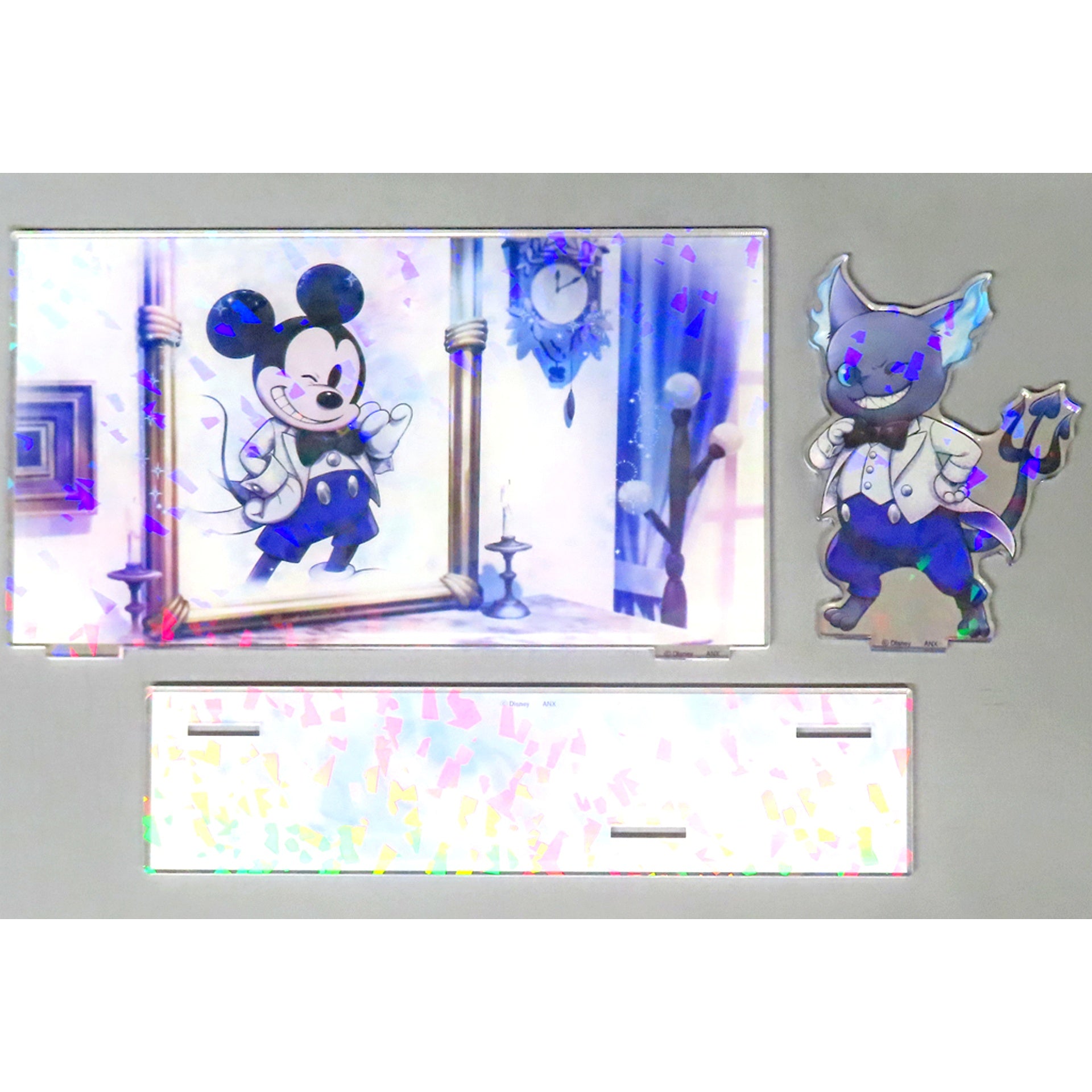 Mickey & Grim Disney Twisted-Wonderland Hologram Diorama Acrylic Stand [USED]