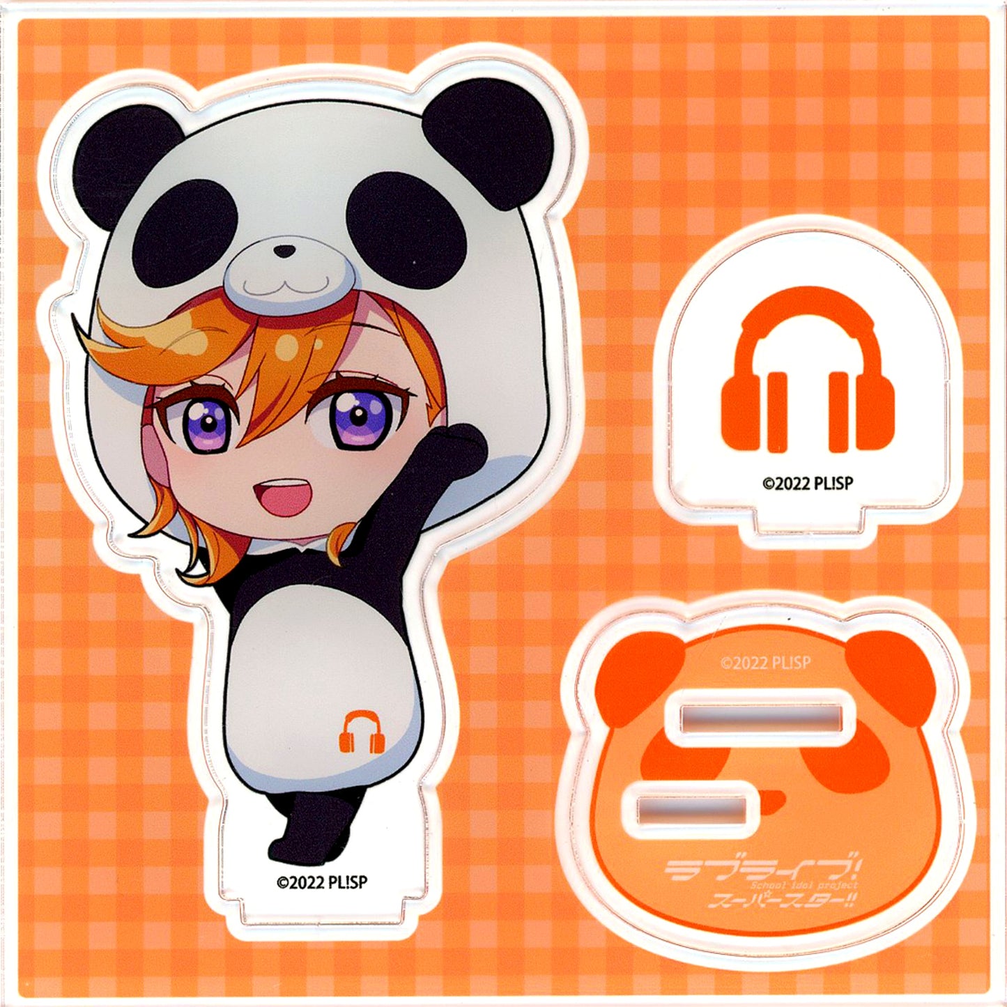 Kanon Shibuya Love Live! Superstar!! Mini Character Panda Illustration Acrylic Stand Plate Fair in Ueno Marui [USED]