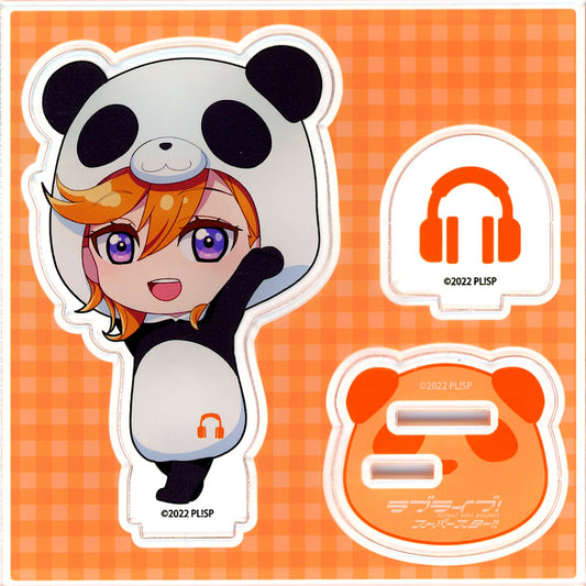 Kanon Shibuya Love Live! Superstar!! Mini Character Panda Illustration Acrylic Stand Plate Fair in Ueno Marui [USED]