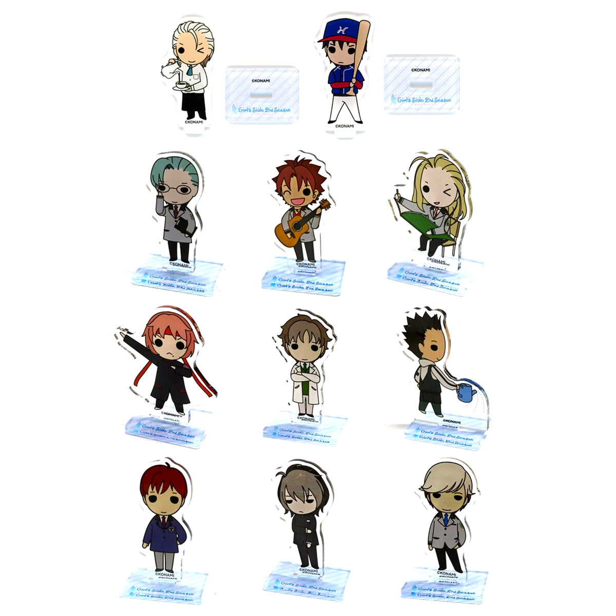 Set of 11 Tokimeki Memorial Girl's Side Tokimeki Life Support Only Shop Mini Character Illustration Acrylic Stand Collection B [USED]