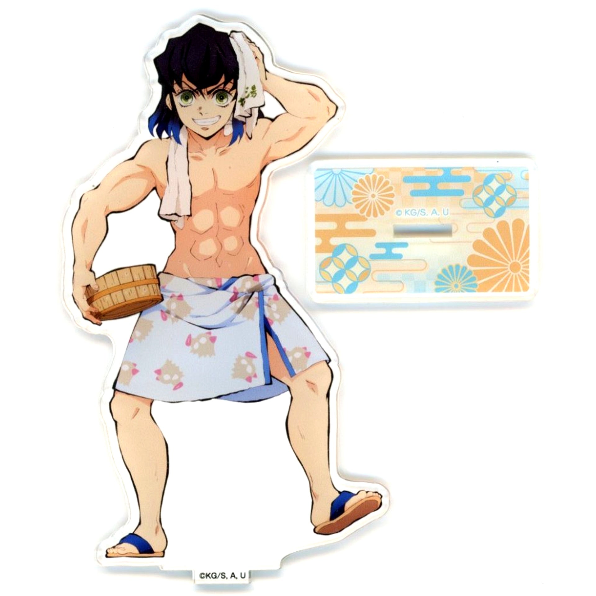 Inosuke Hashibira After Bath Acrylic Stand Demon Slayer Gokurakuyu RAKU SPA 3rd Hashira's Blissful Holiday [USED]
