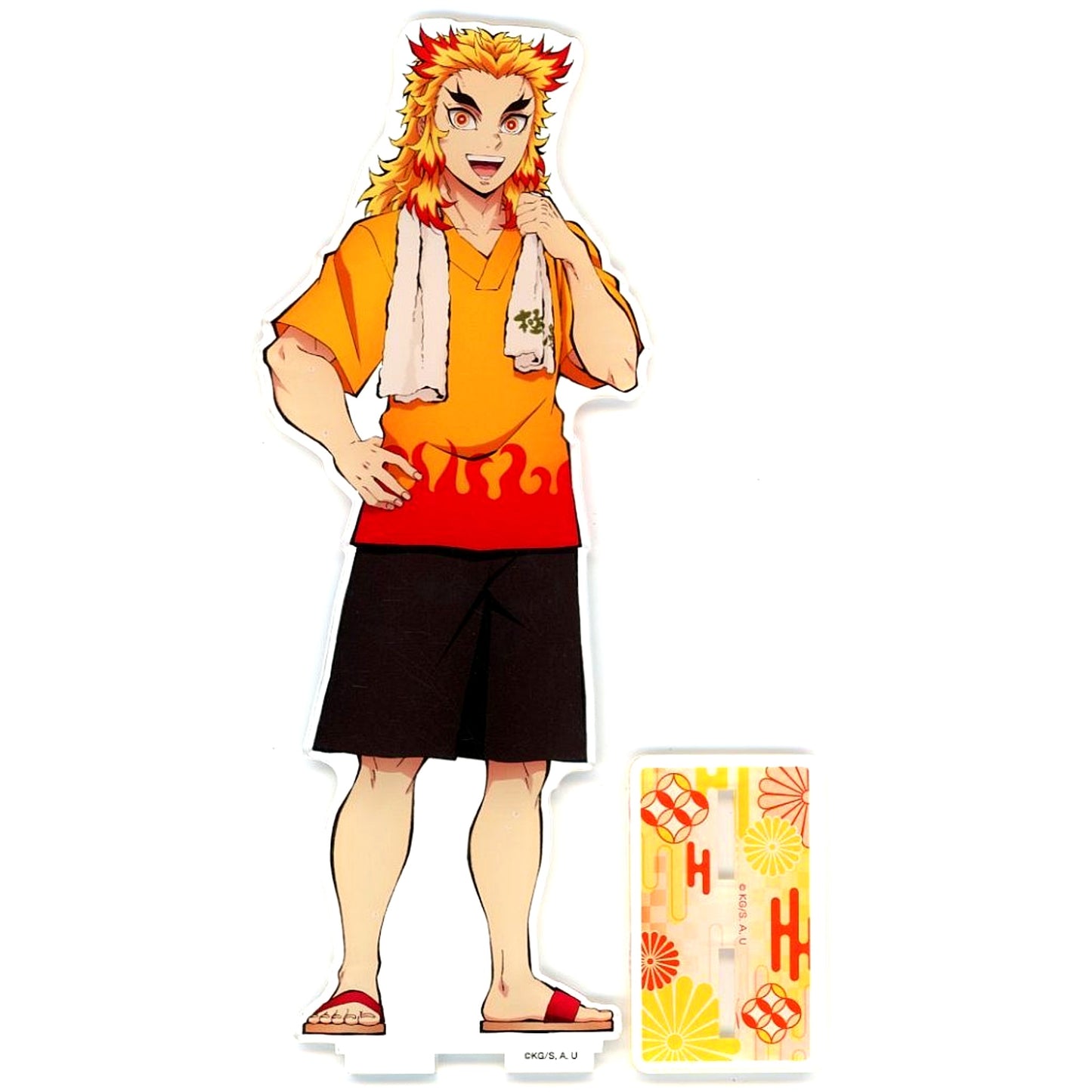 Kyojuro Rengoku After Bath BIG Acrylic Stand Demon Slayer: Kimetsu no Yaiba x Gokurakuyu RAKU SPA 3rd Edition Hashira's Blissful Holiday [USED]