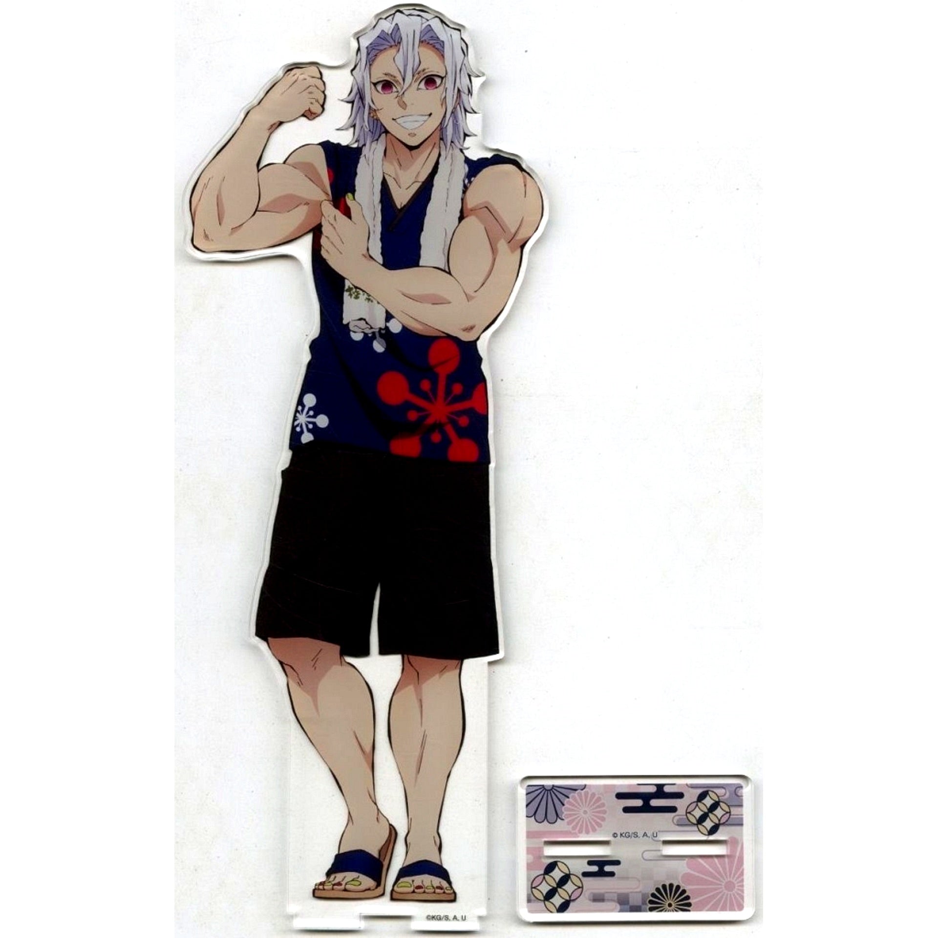 Tengen Uzui After Bath BIG Acrylic Stand Demon Slayer x Gokurakuyu RAKU SPA 3rd Hashiras Gokuraku Holiday [USED]