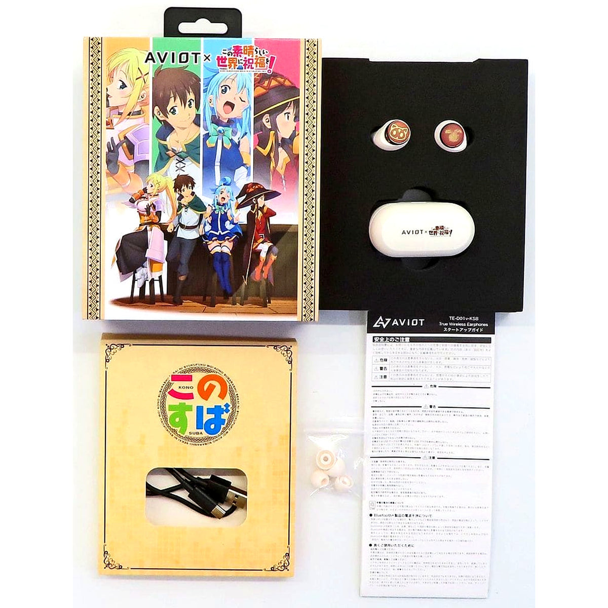 KonoSuba: God's Blessing on This Wonderful World! Group Wireless Earphones x AVIOT [USED]