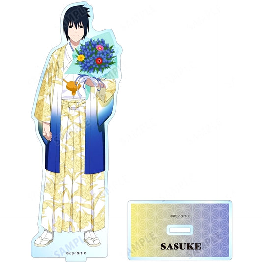 Sasuke Uchiha Illustration Big Acrylic Stand Sasuke Uchiha Birthday Ver. Naruto Shippuden Sasuke Uchiha Birthday Fair in animate [USED]