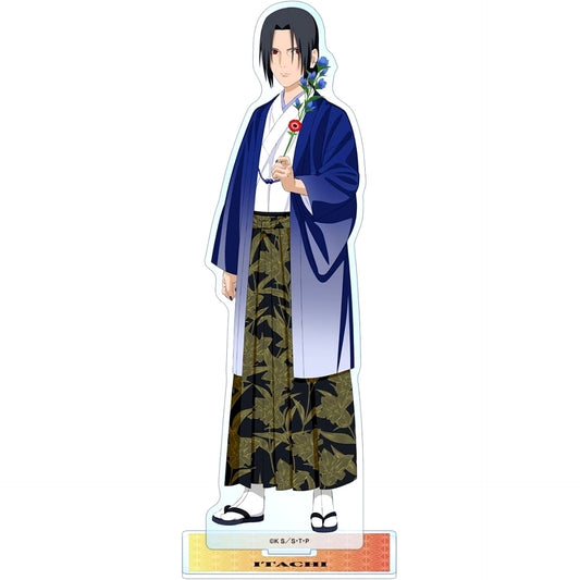 Itachi Uchiha Illustration Big Acrylic Stand Sasuke Birthday Ver. Naruto Shippuden Animate [USED]