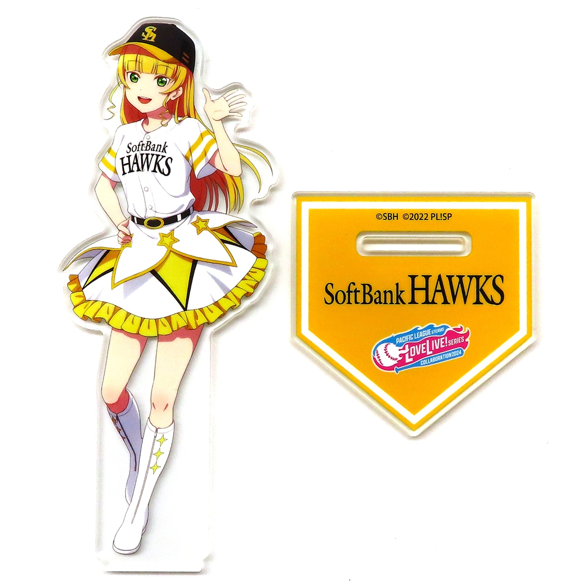 Sumire Heanna Acrylic Stand Love Live! Superstar!! x Fukuoka SoftBank Hawks Pacific League 6 Baseball Teams 2024 [USED]