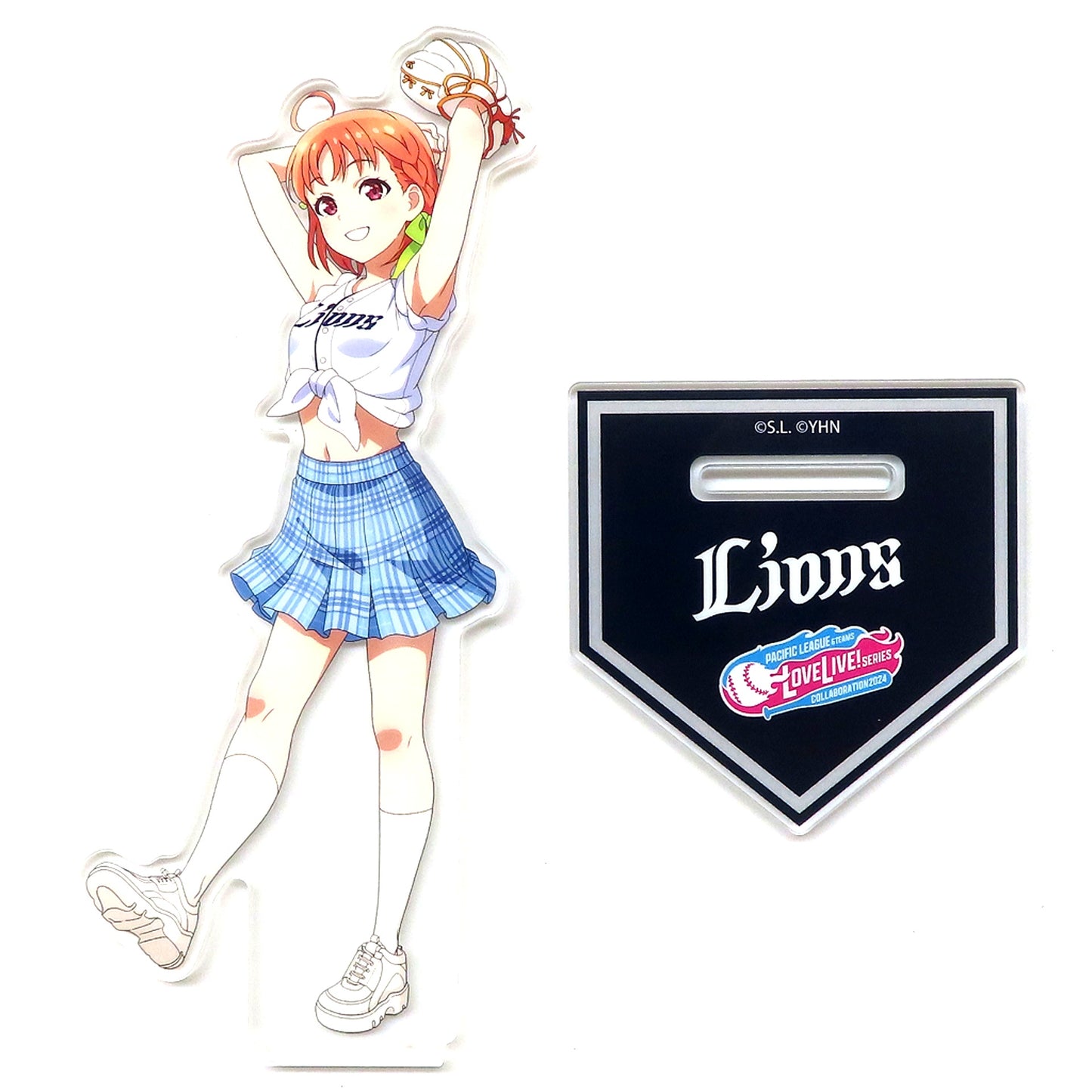 Chika Love Live! Series x Pacific League 6 Teams 2024 YOHANE THE PARHELION -SUNSHINE in the MIRROR- x Saitama Seibu Lions Acrylic Stand [USED]
