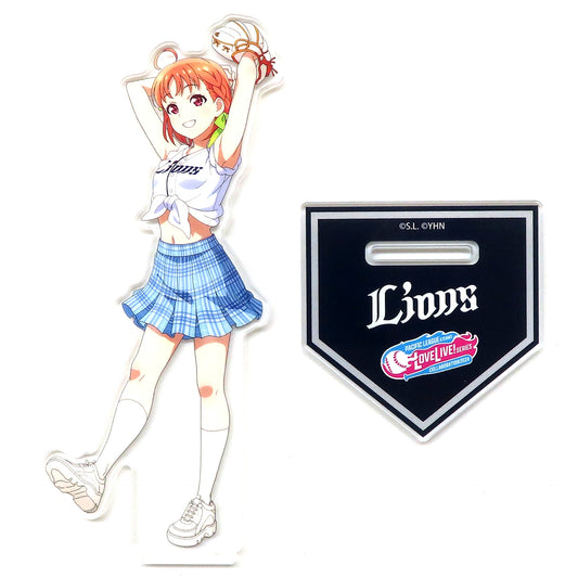 Chika Love Live! Series x Pacific League 6 Teams 2024 YOHANE THE PARHELION -SUNSHINE in the MIRROR- x Saitama Seibu Lions Acrylic Stand [USED]