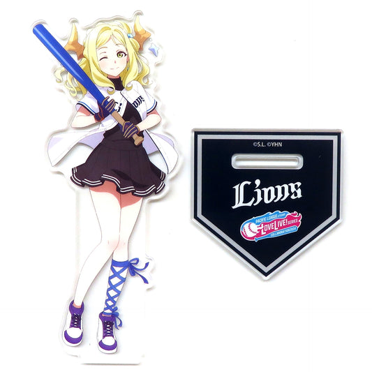 Mari Love Live! Series x Pacific League 6 Teams 2024 YOHANE THE PARHELION -SUNSHINE in the MIRROR- x Saitama Seibu Lions Acrylic Stand [USED]