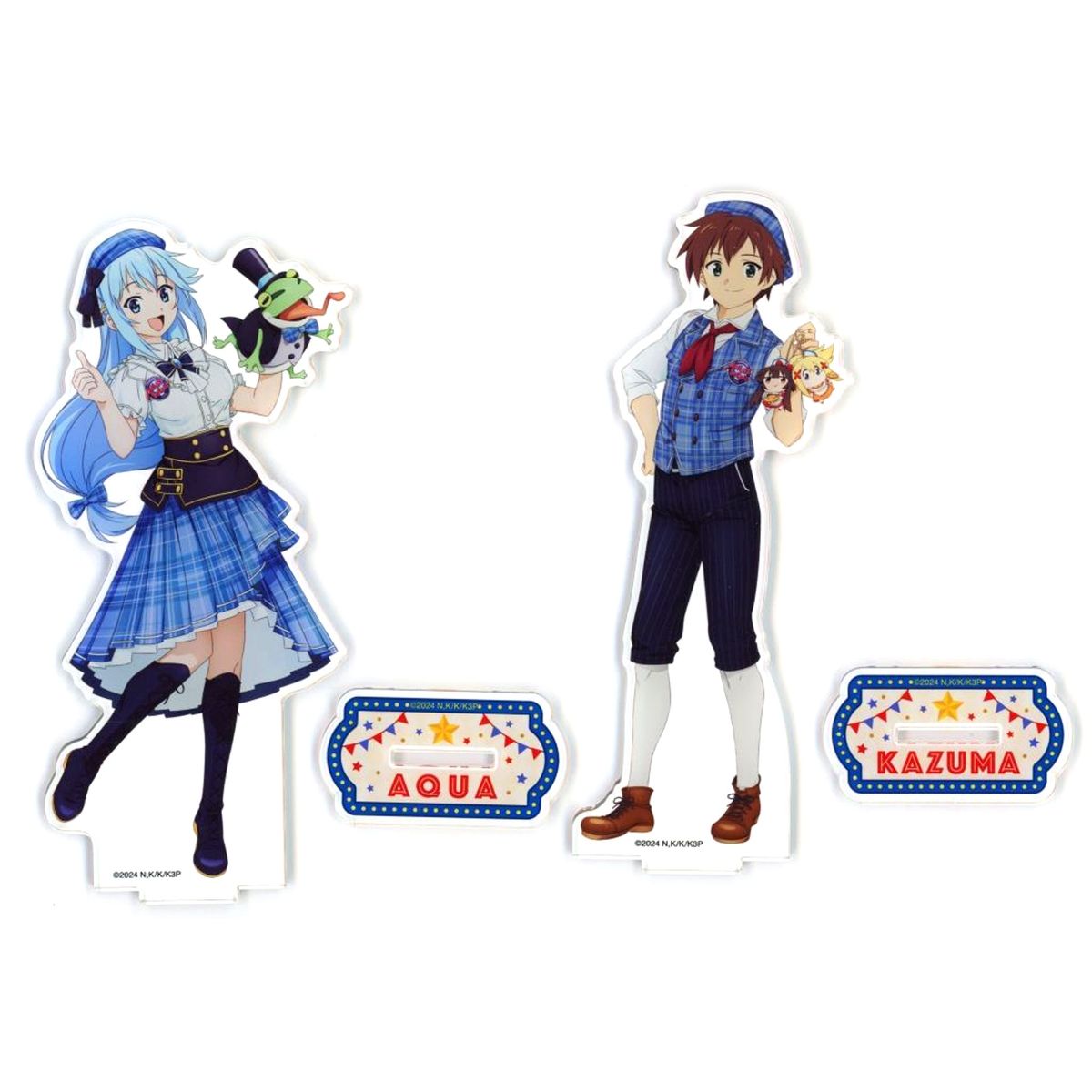 Kazuma, Aqua Acrylic Stand Figure Set Studio Cast Ver. KonoSuba: God's Blessing on This Wonderful World! 3 [USED]