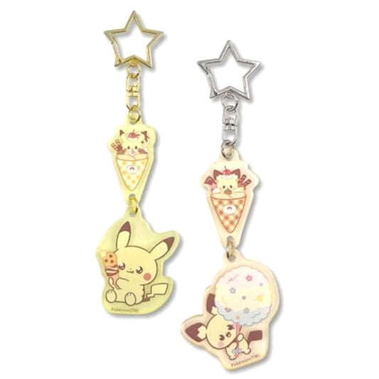 Pokemon Pikachu Pichu Poke Peace Sweets Shop Frost Acrylic Keychain Set Keychains [USED]