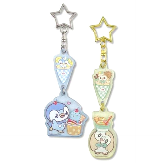 Piplup & Rowlet Sweets shop Pokepeace Frost Acrylic Keychain Set Pokemon [USED]