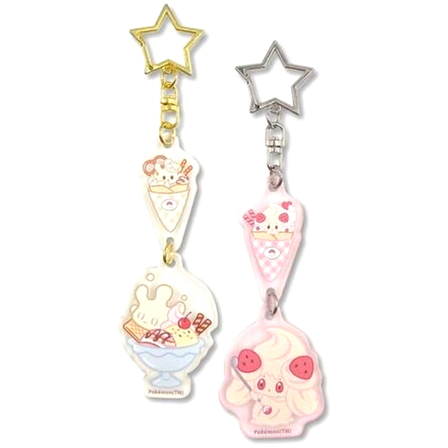 Milcery & Alcremie Pokemon Pokepeace Sweets shop Frost Acrylic Keychain Set [USED]