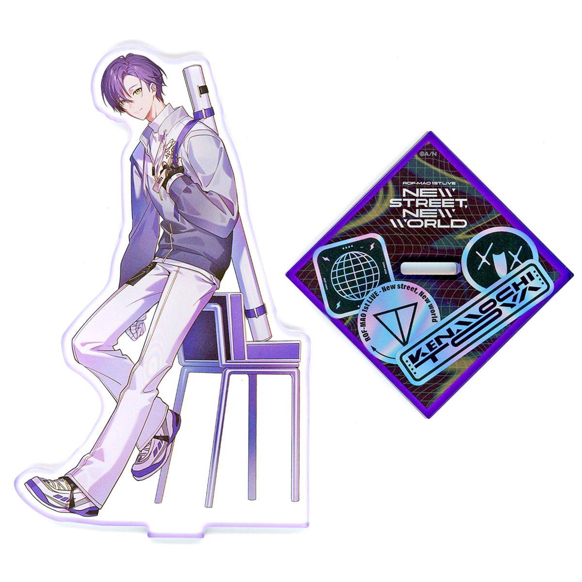 Toya Kenmochi Acrylic Stand Virtual YouTuber Nijisanji ROF-MAO 1st LIVE New Street New World [USED]