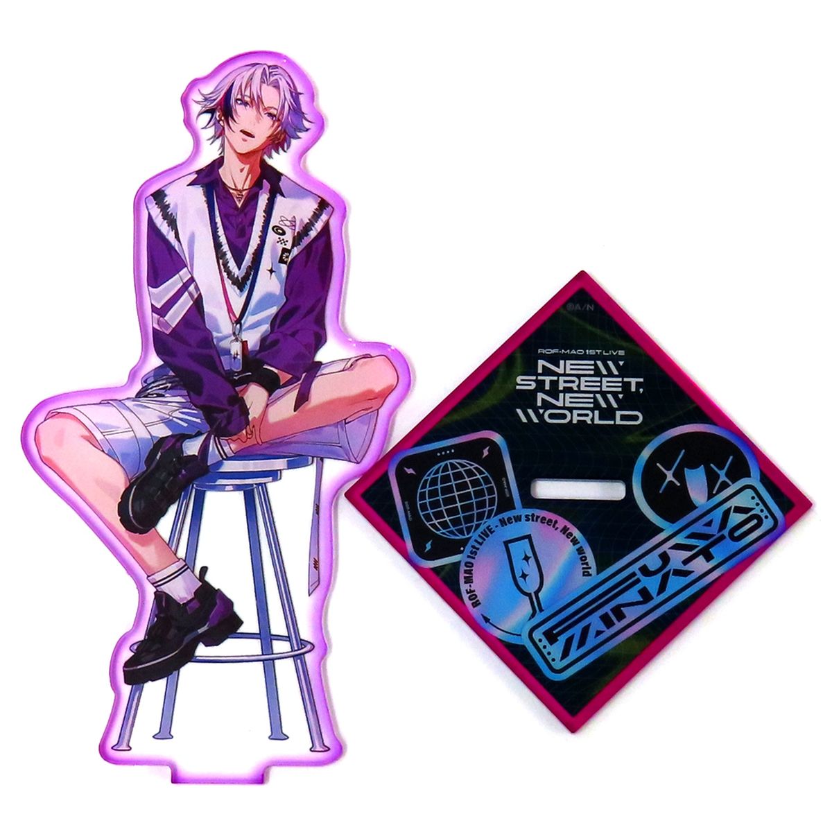 Fuwa Minato Acrylic Stand Virtual YouTuber Nijisanji ROF-MAO 1st LIVE New street. New world [USED]