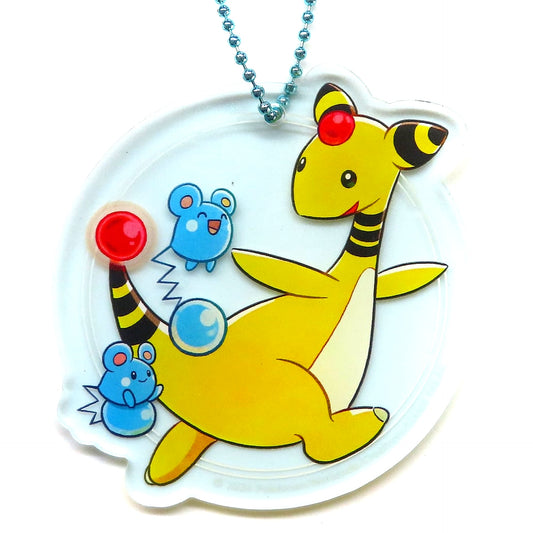 Ampharos & Azurill Pokemon Acrylic Charm Collection Pokemon Center Tokyo Bay R [USED]