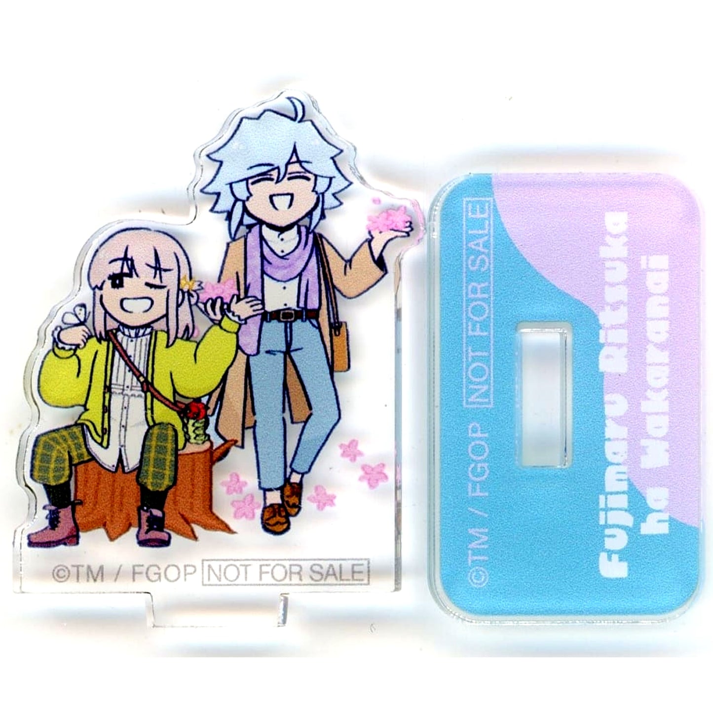 Merlin and Oberon Fate/Grand Order Fujimaru Ritsuka wa Wakaranai Tsuchida-sensei Original Illustration Hanami Ver. Mini Acrylic Figure Loft POP UP STORE Event Limited BOX Purchase Bonus [USED]