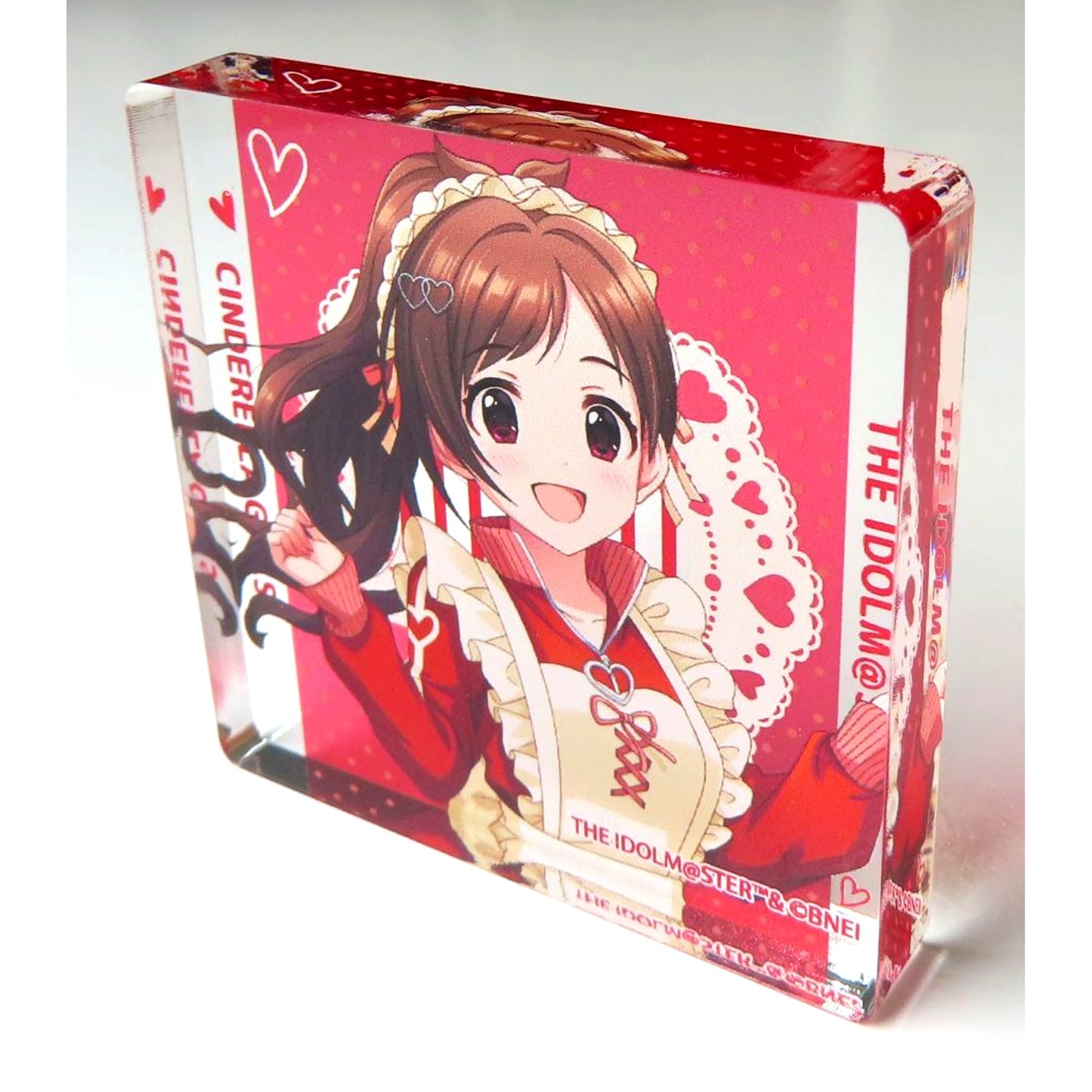 Akari Tsujino Jersey Maid Ver. The Idolmaster Cinderella Girls x AQUA CiTY ODAIBA Collabo Acrylic Block [USED]