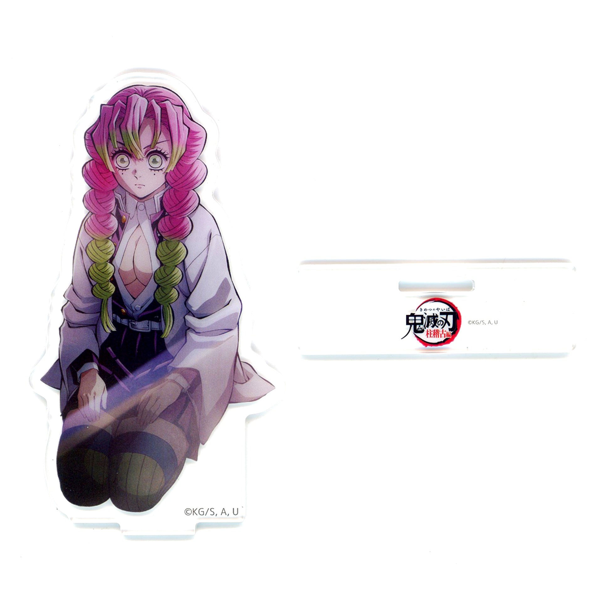 04. Mitsuri Kanroji 1st KV Acrylic Stand Demon Slayer Hashira Training Arc x ufotable Cafe x Machi Asobi CAFE Real-Time Cafe [USED]