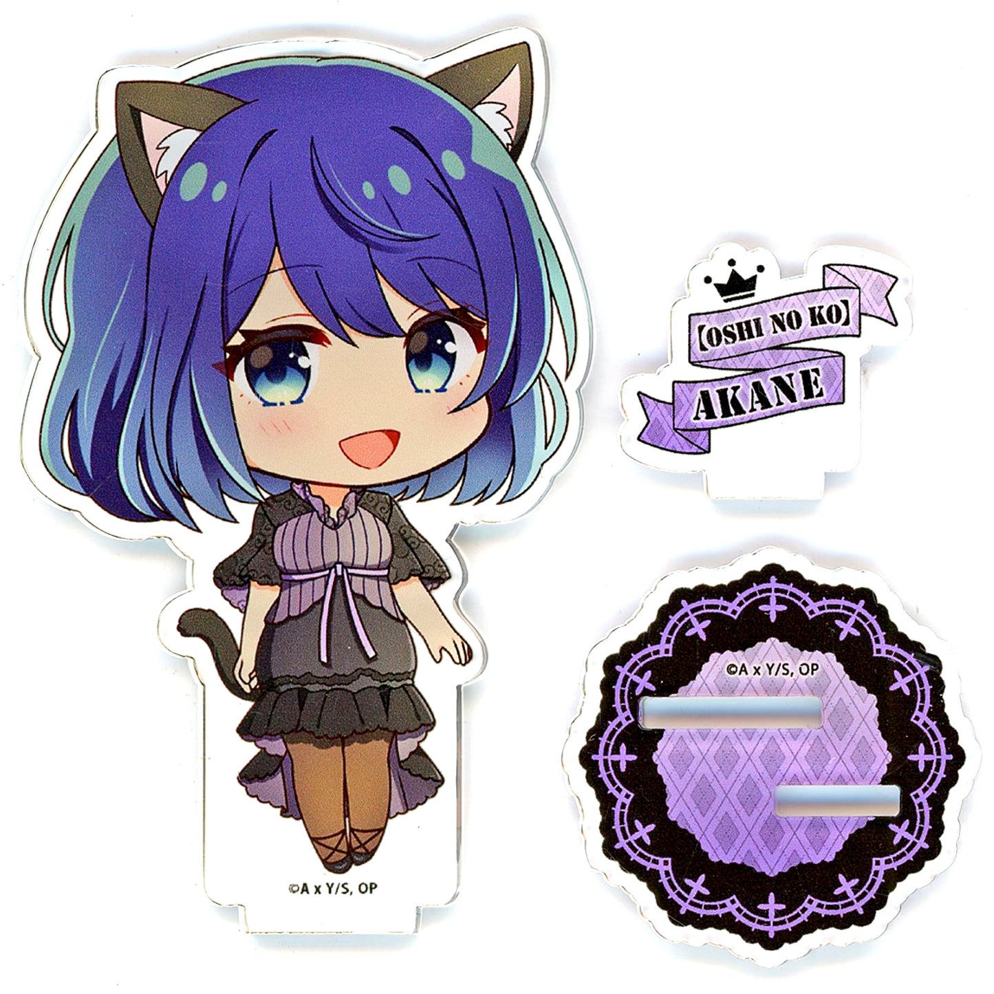 Akane Kurokawa Black Dress Oshi no Ko x Don Quijote Petit Choco Acrylic Stand [USED]