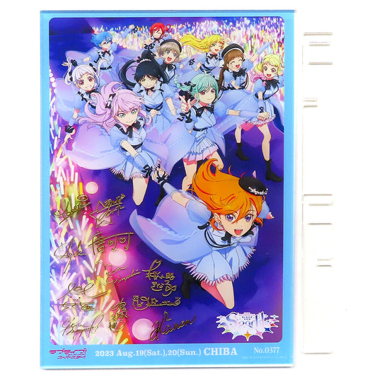 Liella! Kaleidoscore Edition Foil Stamped Member Facsimile Signature & Serial Number B6 Acrylic Plate Love Live! Superstar!! Liella! 4th Love Live! Tour Brand New Sparkle Chiba Performance Goods Included Ticket Bonus [USED]