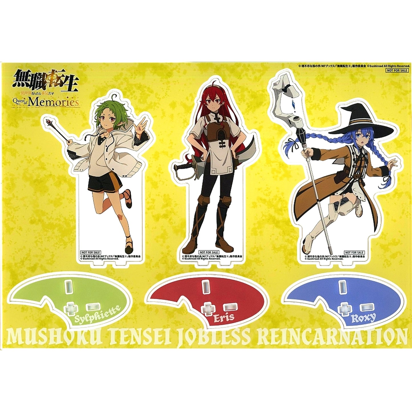 Eris & Roxy & Sylphiette Acrylic Figure Set Set of 3 PS5 PS4 Switch Game Mushoku Tensei Quest of Memories Famitsu DX Pack Bundle Bonus [USED]
