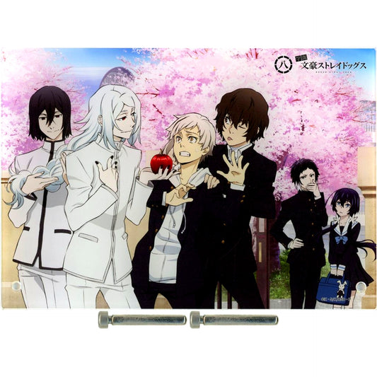 Group D. Gakuen Bungo Stray Dogs April Fools 8th Anniversary Acrylic Art Panel Bungo Stray Dogs [USED]