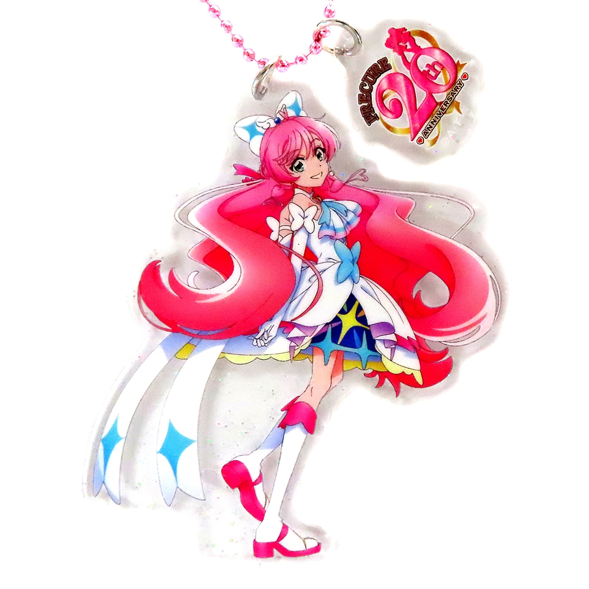 Cure Prism PreCure Series 75 20th Anniversary Glitter Acrylic Keychain Pretty Store [USED]