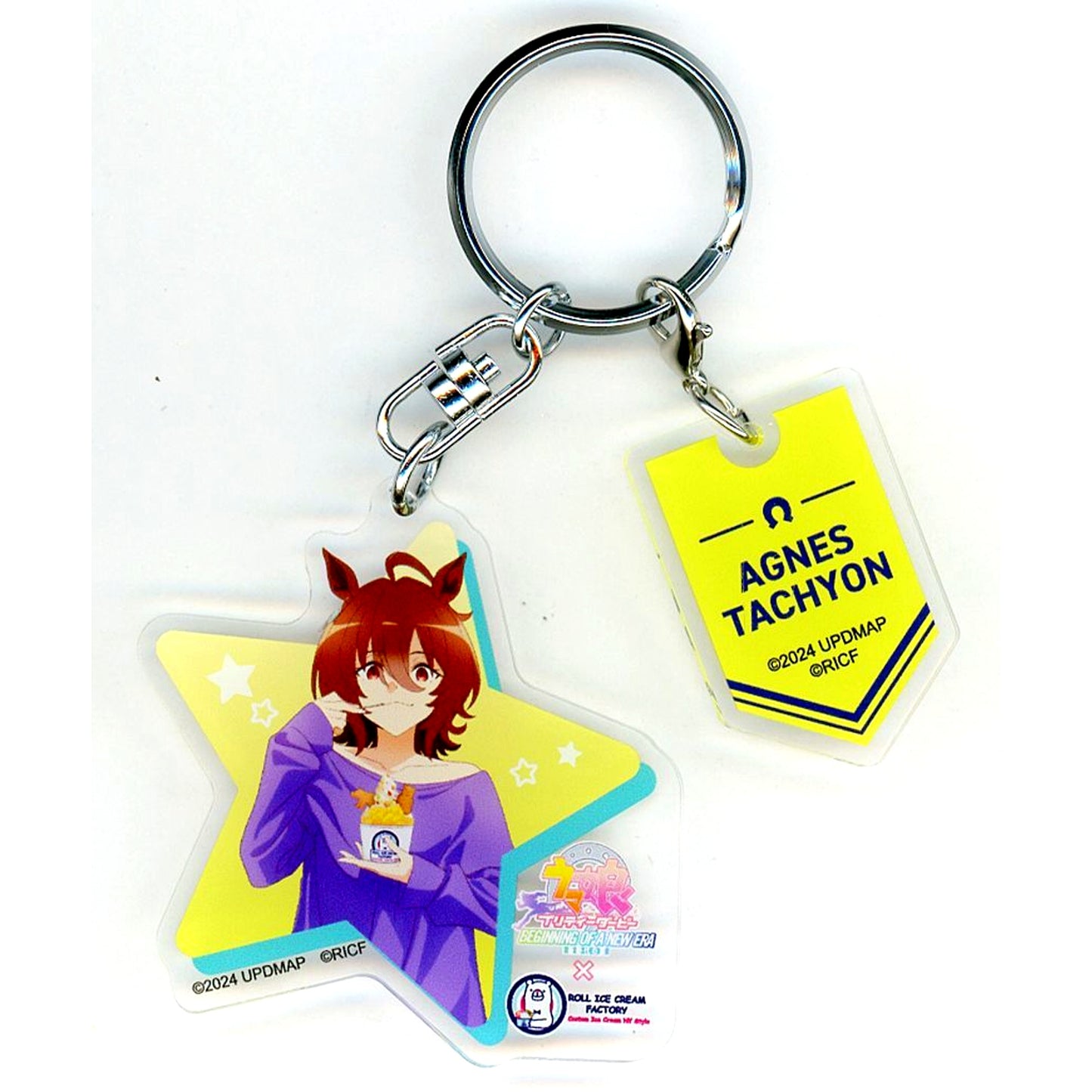 Agnes Tachyon Umamusume Pretty Derby Beginning of a New Era Movie x Roll Ice Cream Factory Trading Acrylic Key Charm [USED]