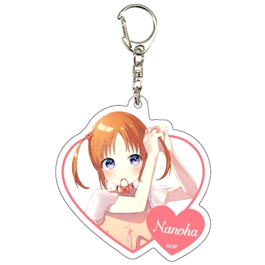 Nanoha Takamachi A Outing Ver. Magical Girl Lyrical Nanoha Series Acrylic Keychain 10 Illustration [USED]