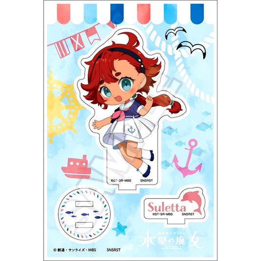 Suletta Mercury Mobile Suit Gundam The Witch from Mercury Mochikko Marine Fashion Acrylic Stand Jr. [USED]