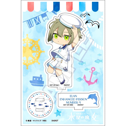 Elan Ceres Number 4 Mobile Suit Gundam The Witch from Mercury Mochikko Marine Fashion Acrylic Stand Jr. [USED]