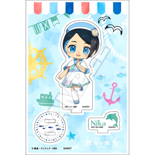 Nika Nanaura Mobile Suit Gundam The Witch from Mercury Mochikko Marine Fashion Acrylic Stand Jr. [USED]