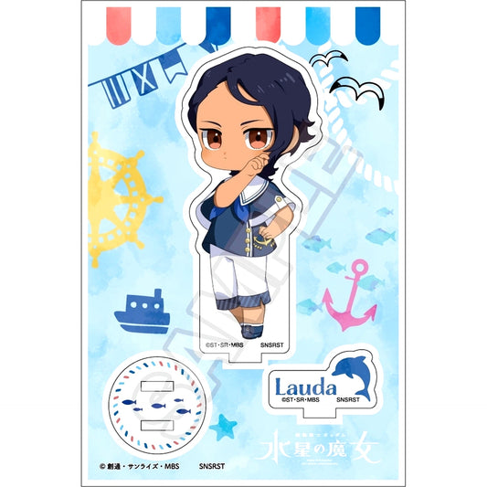 Lauda Neill Mobile Suit Gundam: The Witch from Mercury Mochikko Marine Fashion Acrylic Stand Jr. [USED]